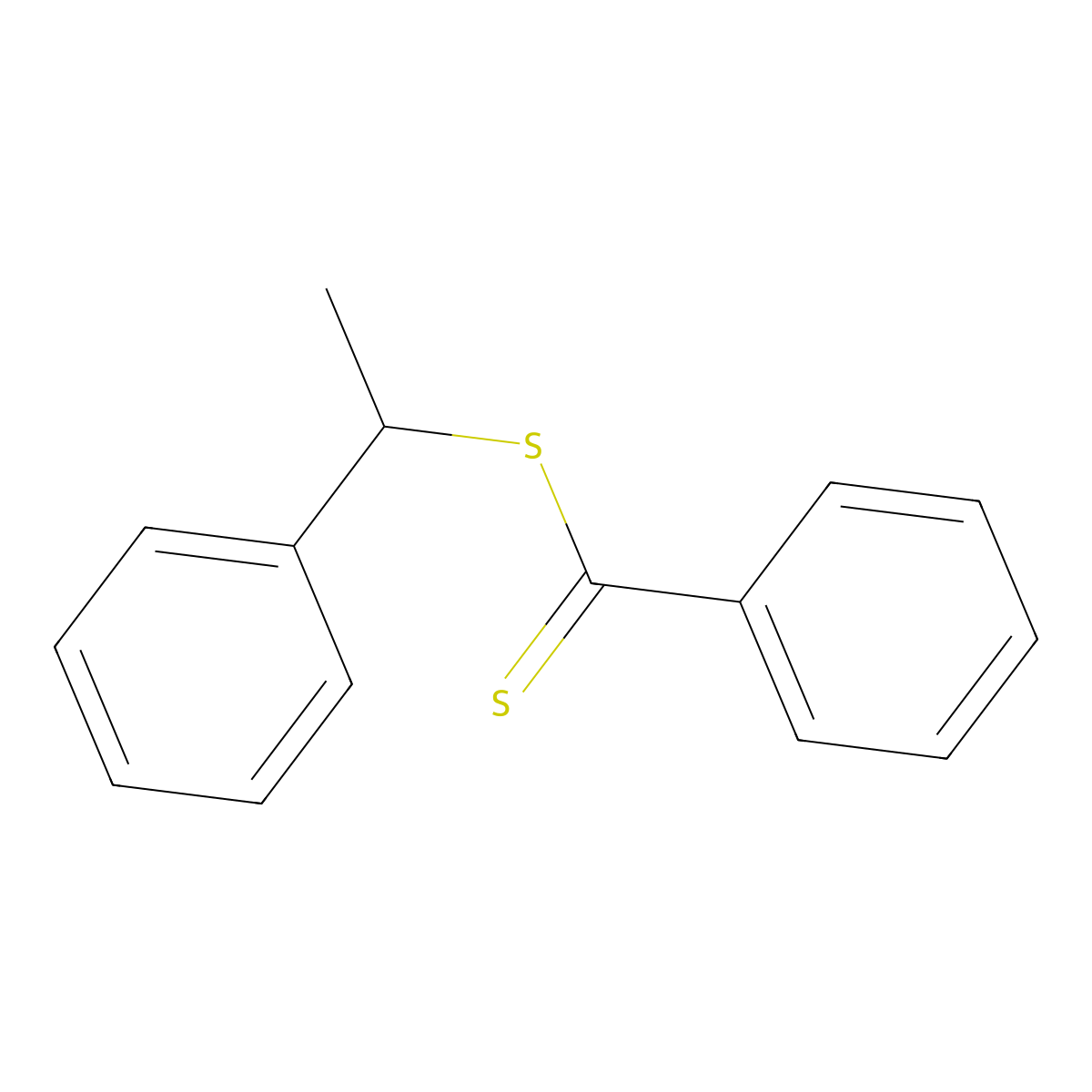 1-Phenylethyl benzodithioate molecular structure, CAS 37912-25-7