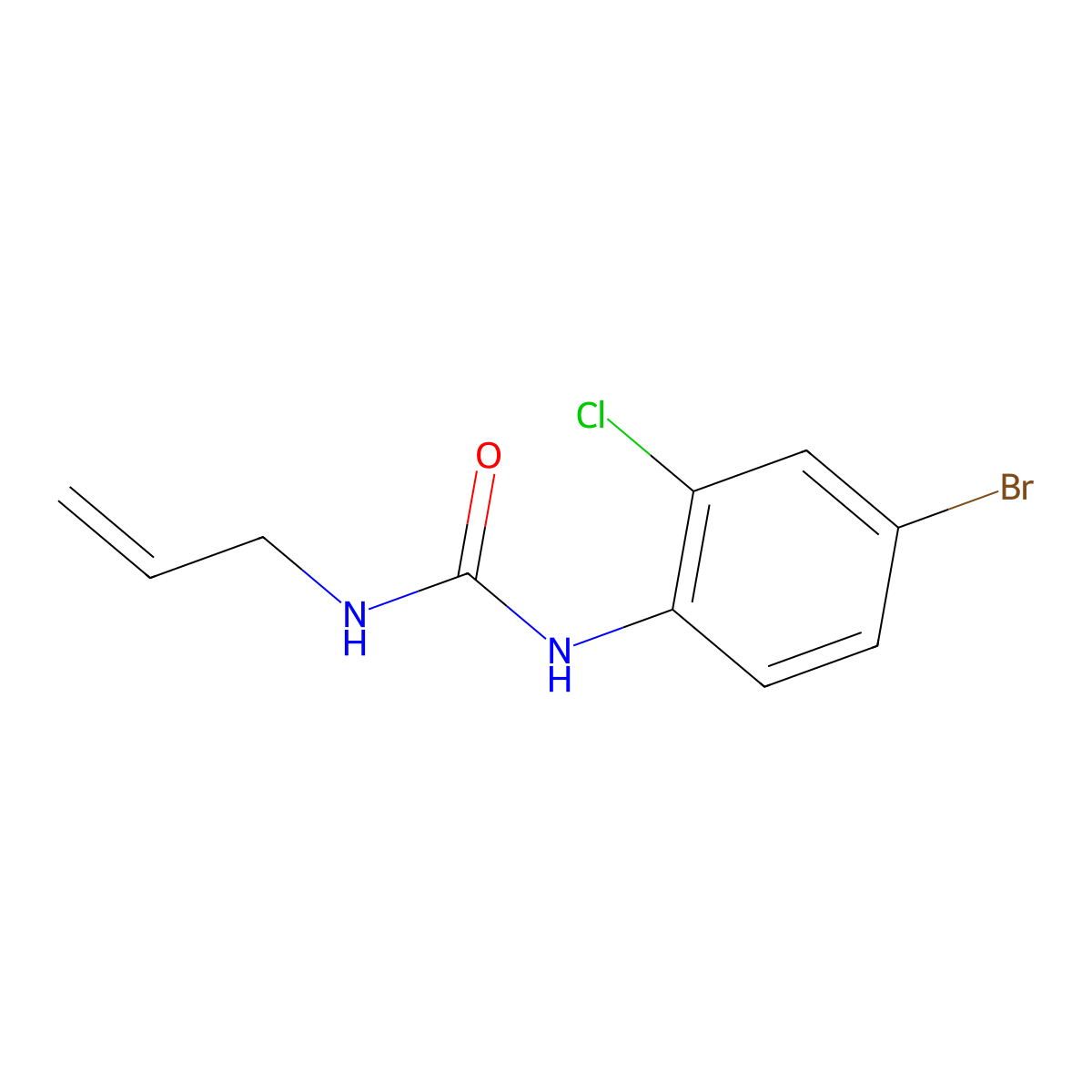 N-allyl-N'-(4-bromo-2-chlorophenyl)urea molecular structure, CAS 37919-95-2