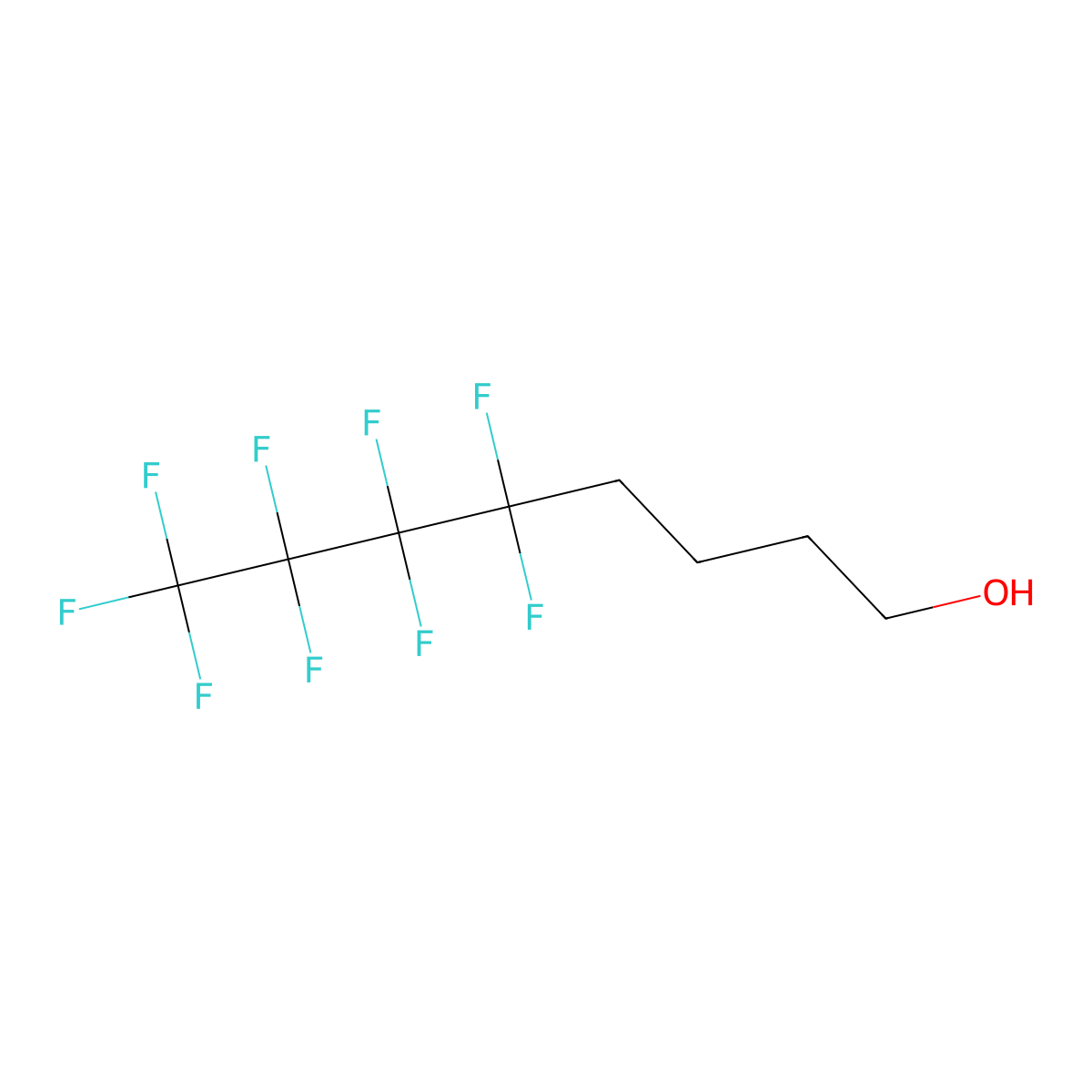 4:4 Fluorotelomer alcohol molecular structure, CAS 3792-02-7
