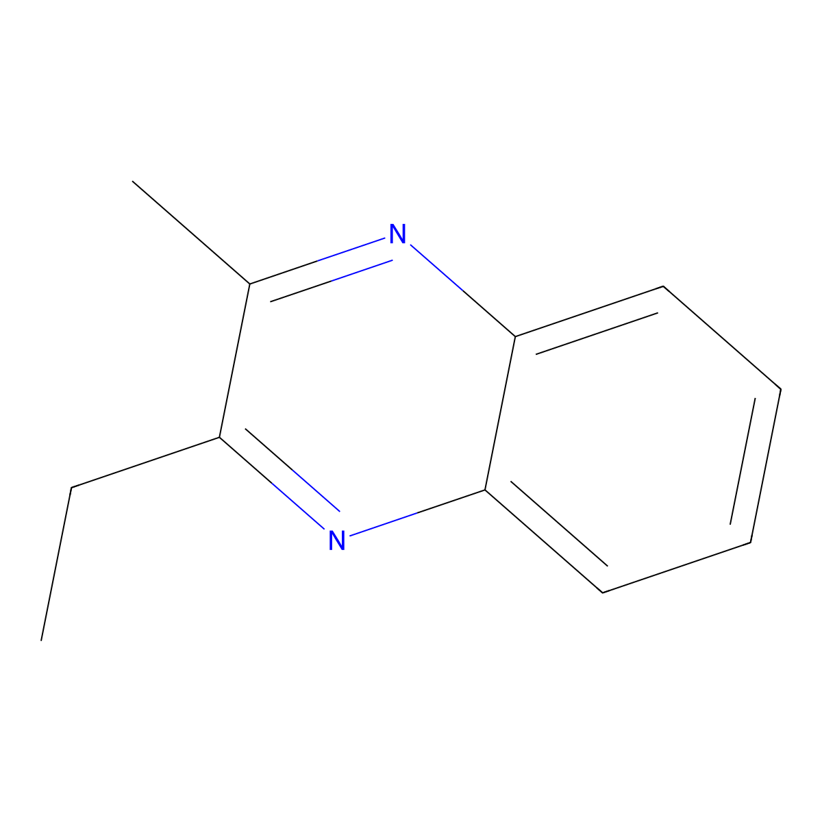 2-Ethyl-3-methylquinoxaline molecular structure, CAS 37920-99-3