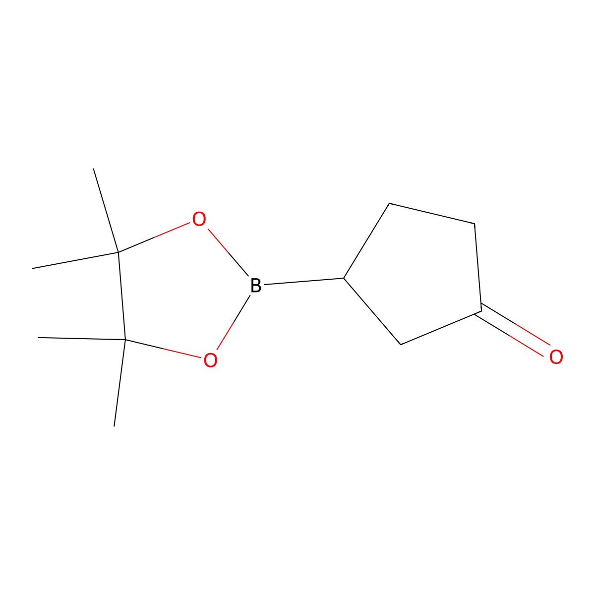 3-(4,4,5,5-Tetramethyl-1,3,2-dioxaborolan-2-yl)cyclopentan-1-one molecular structure, CAS 379216-53-2