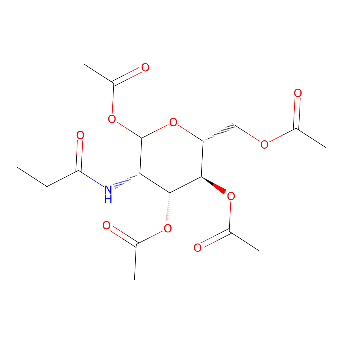 1,3,4,6-Tetra-O-acetyl-N-propanoyl-D-mannosamine molecular structure, CAS 379219-32-6