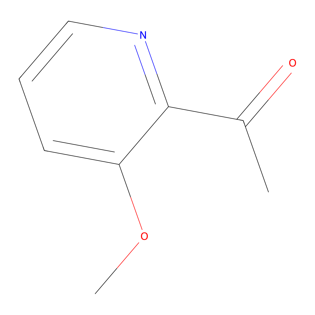 1-(3-Methoxypyridin-2-yl)ethan-1-one molecular structure, CAS 379227-03-9
