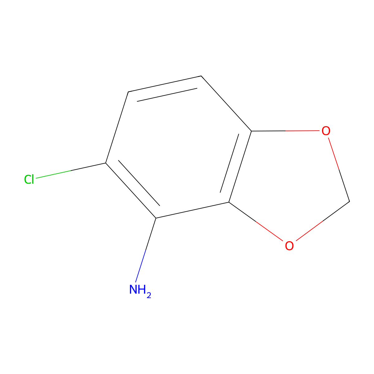 5-Chloro-1,3-benzodioxol-4-amine molecular structure, CAS 379228-45-2