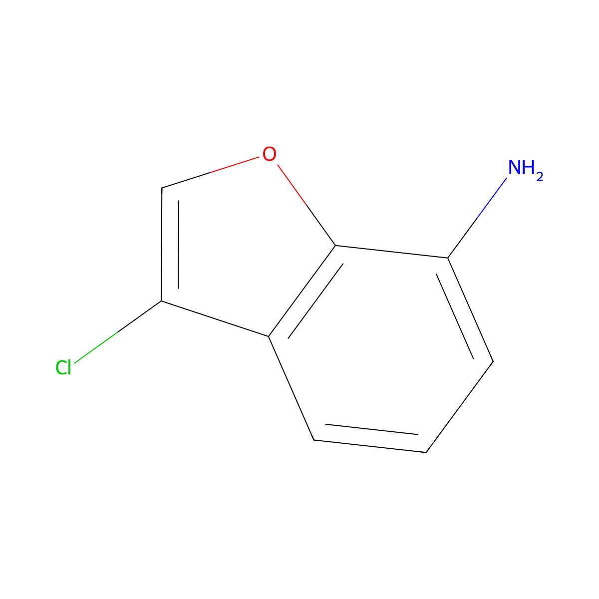 3-Chloro-1-benzofuran-7-amine molecular structure, CAS 379228-65-6