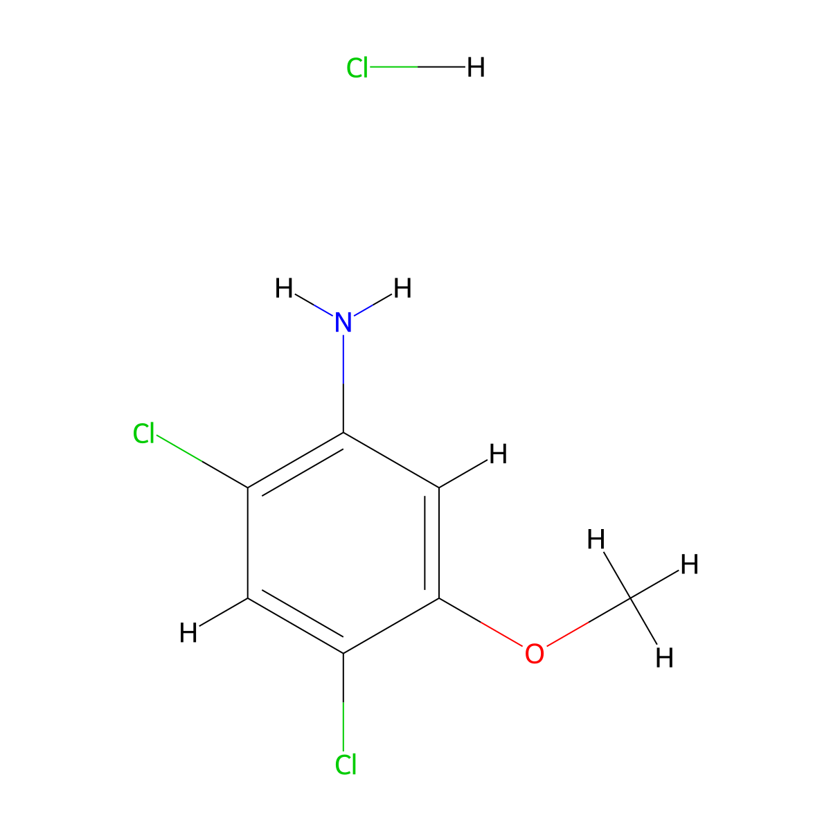 2,4-Dichloro-5-methoxyaniline hydrochloride molecular structure, CAS 379229-30-8