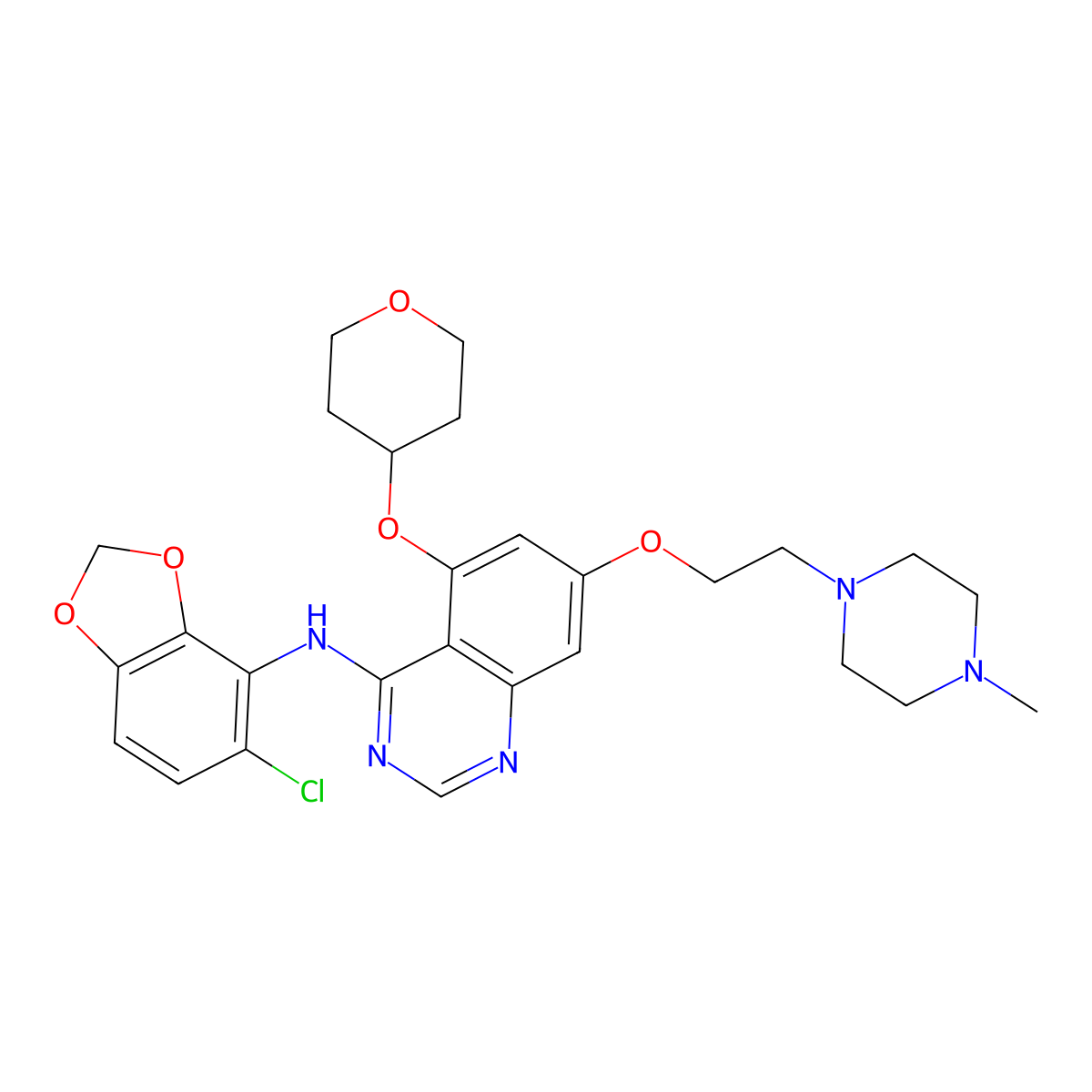 Saracatinib molecular structure, CAS 379231-04-6