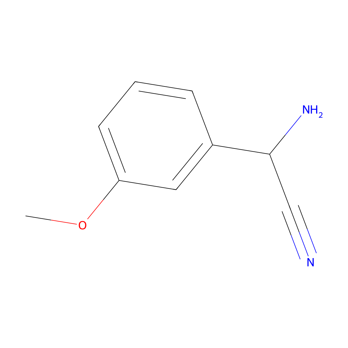 2-Amino-2-(3-methoxyphenyl)acetonitrile molecular structure, CAS 379232-33-4