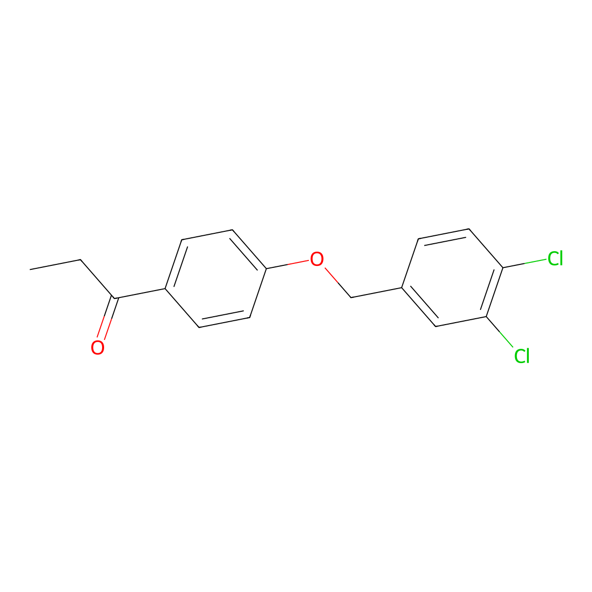 1-{4-[(3,4-Dichlorophenyl)methoxy]phenyl}propan-1-one molecular structure, CAS 379238-15-0
