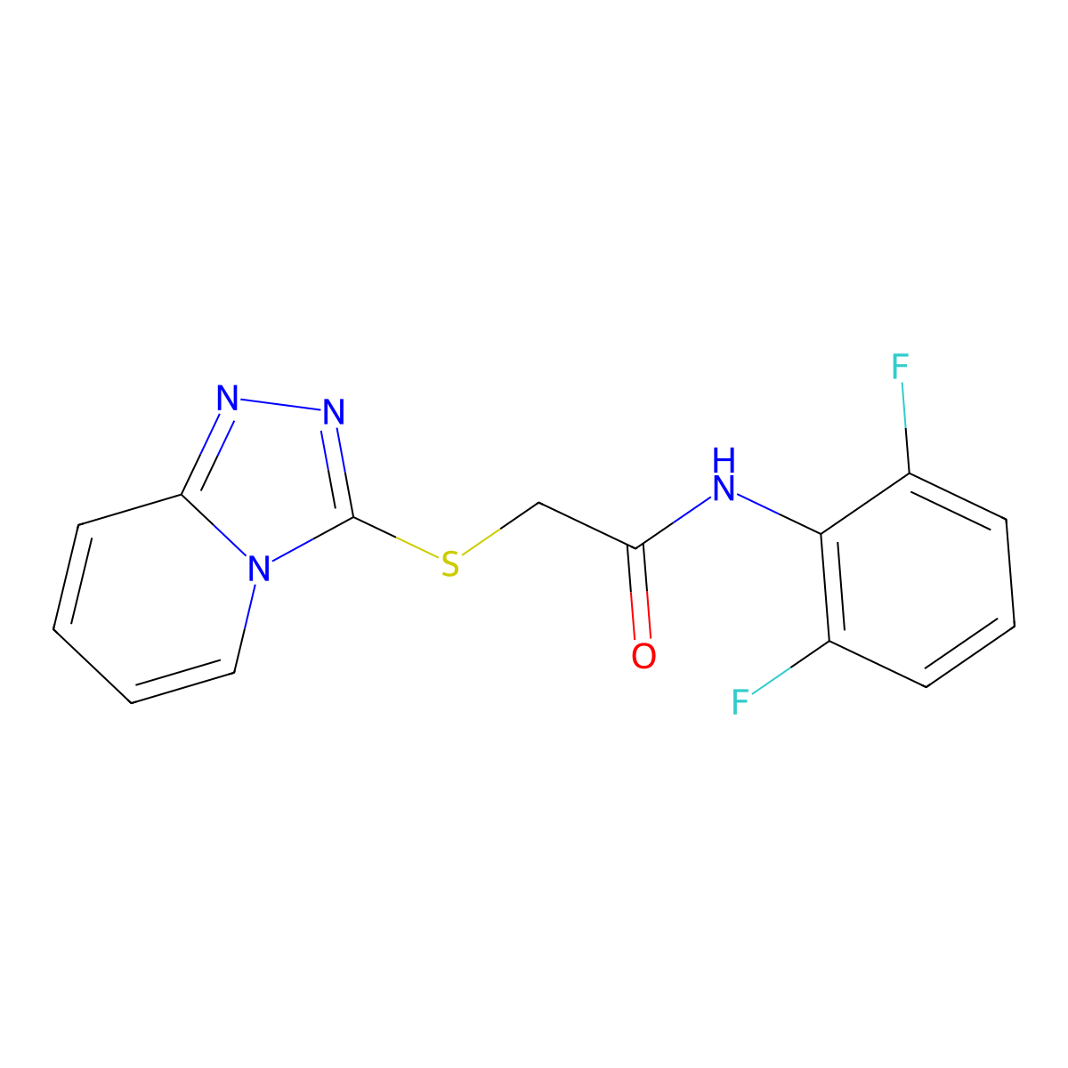 N-(2,6-difluorophenyl)-2-([1,2,4]triazolo[4,3-a]pyridin-3-ylsulfanyl)acetamide molecular structure, CAS 379238-71-8