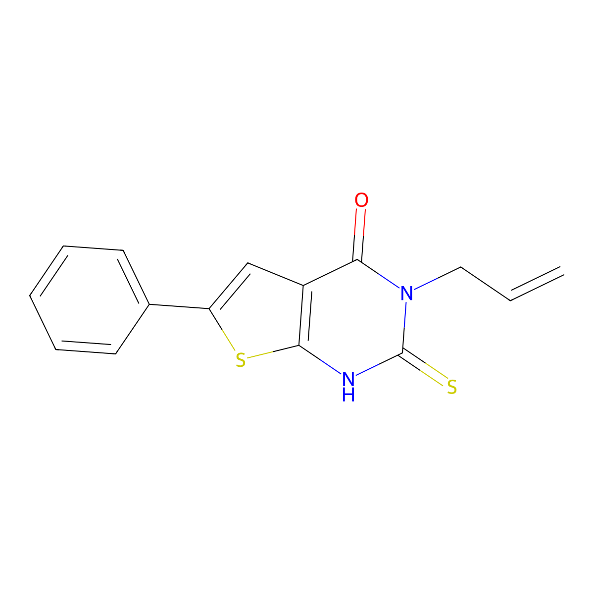 6-phenyl-3-(prop-2-en-1-yl)-2-sulfanyl-3H,4H-thieno[2,3-d]pyrimidin-4-one molecular structure, CAS 379238-82-1