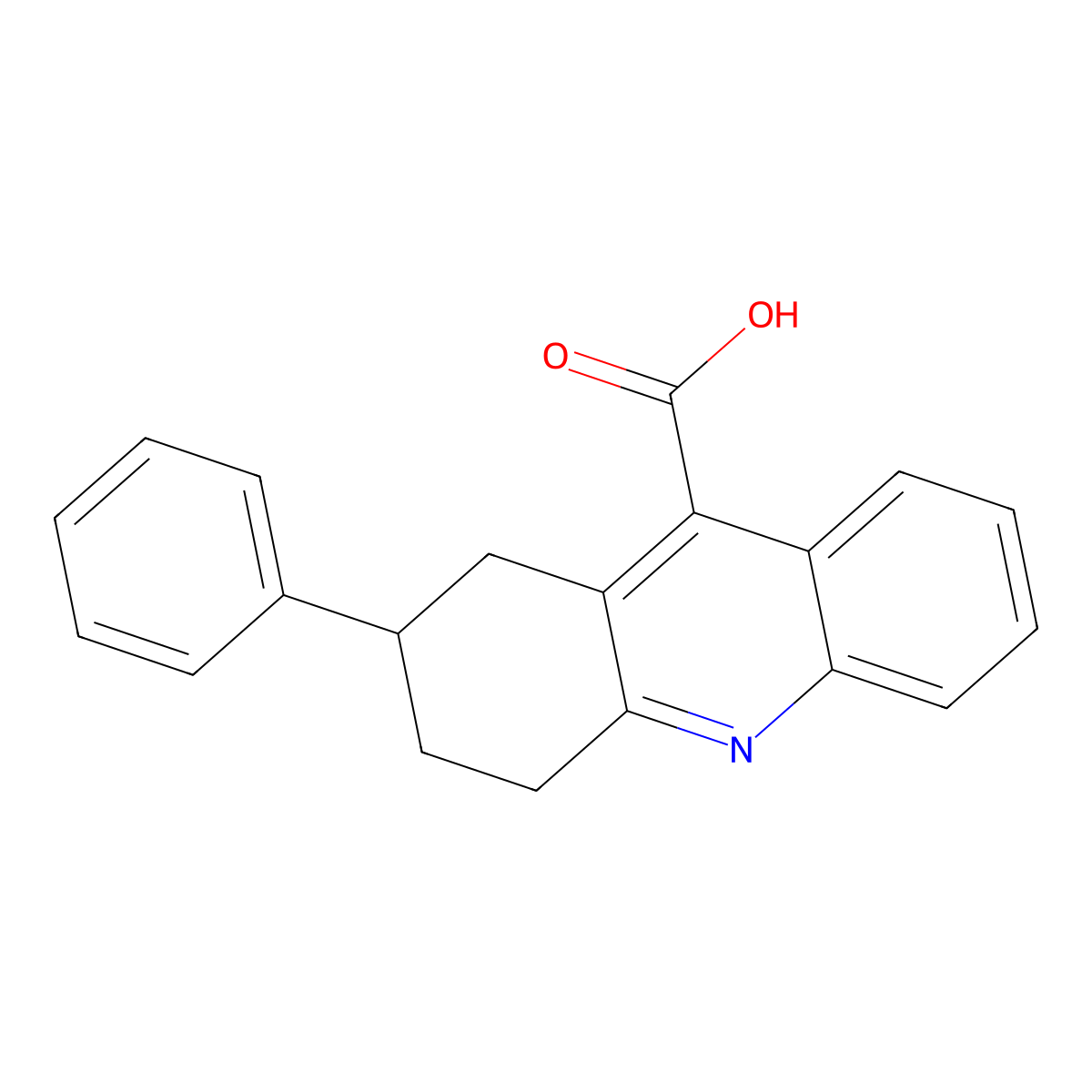 2-Phenyl-1,2,3,4-tetrahydroacridine-9-carboxylic acid molecular structure, CAS 379238-97-8