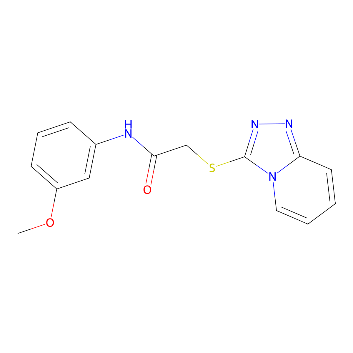 2-([1,2,4]triazolo[4,3-a]pyridin-3-ylthio)-N-(3-methoxyphenyl)acetamide molecular structure, CAS 379239-57-3