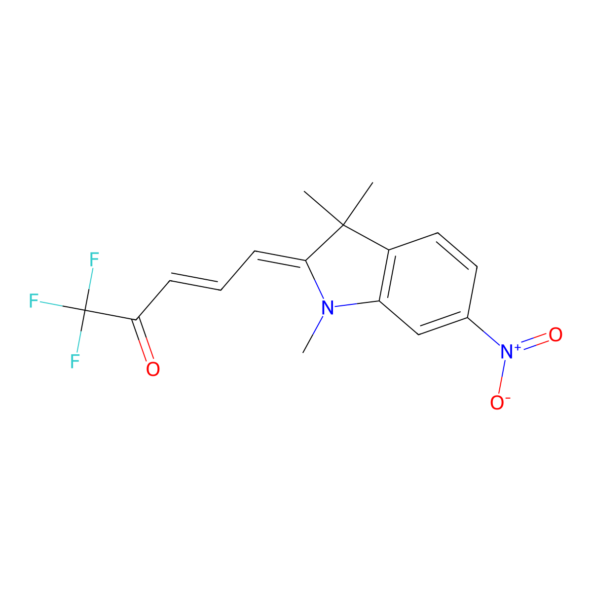 1,1,1-trifluoro-5-(1,3,3-trimethyl-6-nitro-2,3-dihydro-1H-indol-2-ylidene)pent-3-en-2-one molecular structure, CAS 379239-99-3