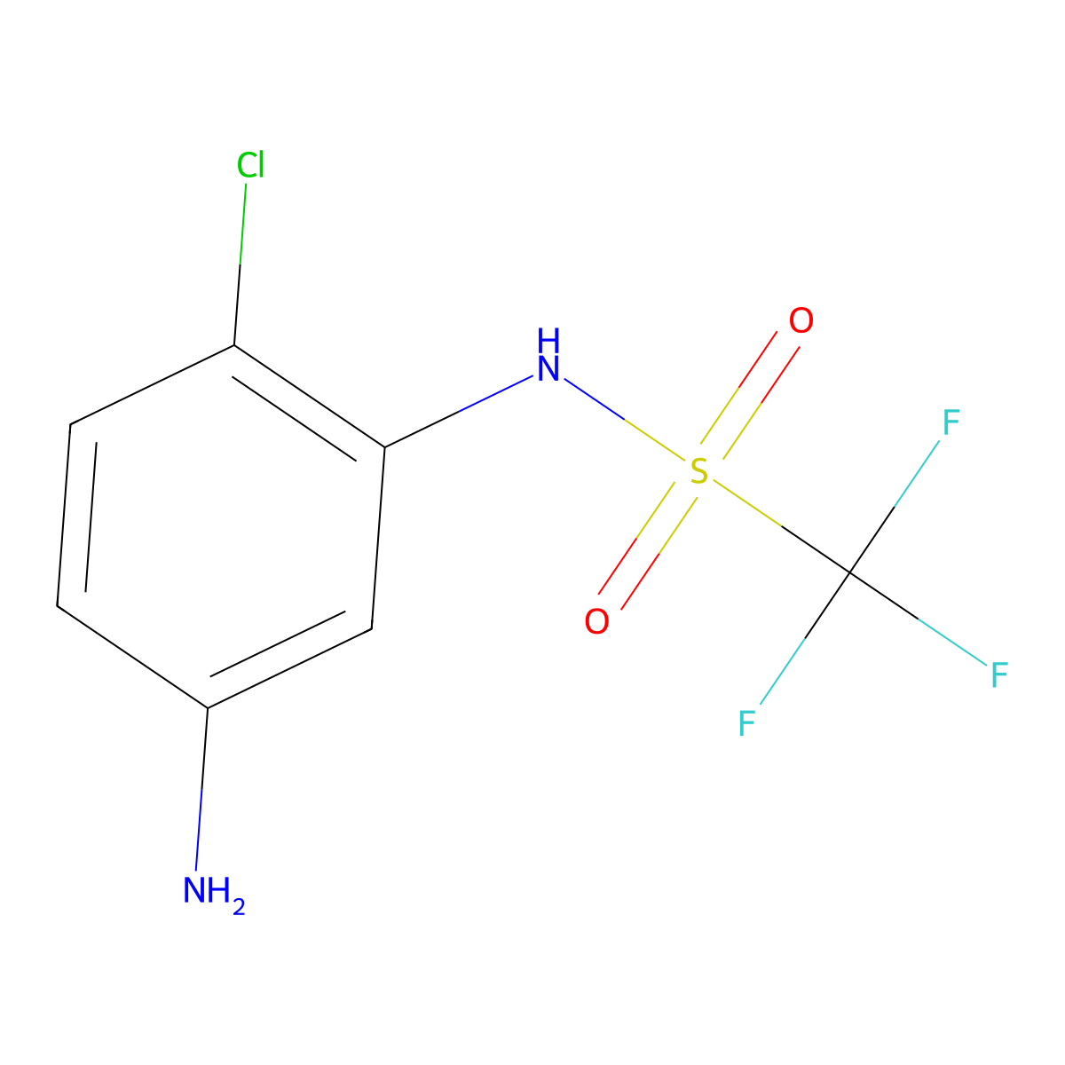 N-(5-Amino-2-chlorophenyl)-1,1,1-trifluoromethanesulfonamide molecular structure, CAS 37924-04-2