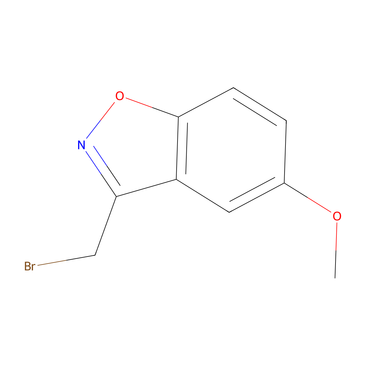 3-(Bromomethyl)-5-methoxy-1,2-benzoxazole molecular structure, CAS 37924-87-1