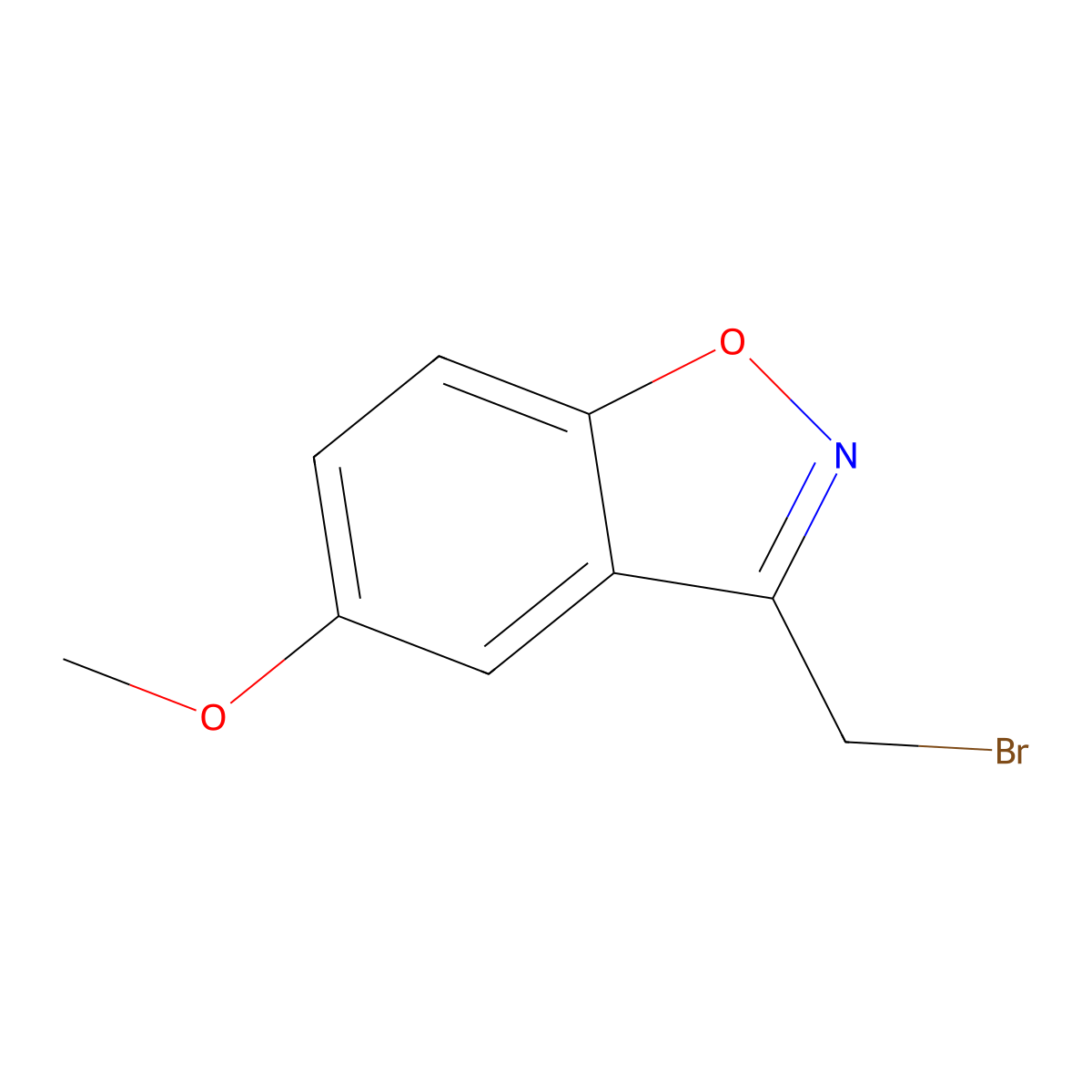 3-(Bromomethyl)-5-methoxy-1,2-benzoxazole molecular structure, CAS 37924-87-1