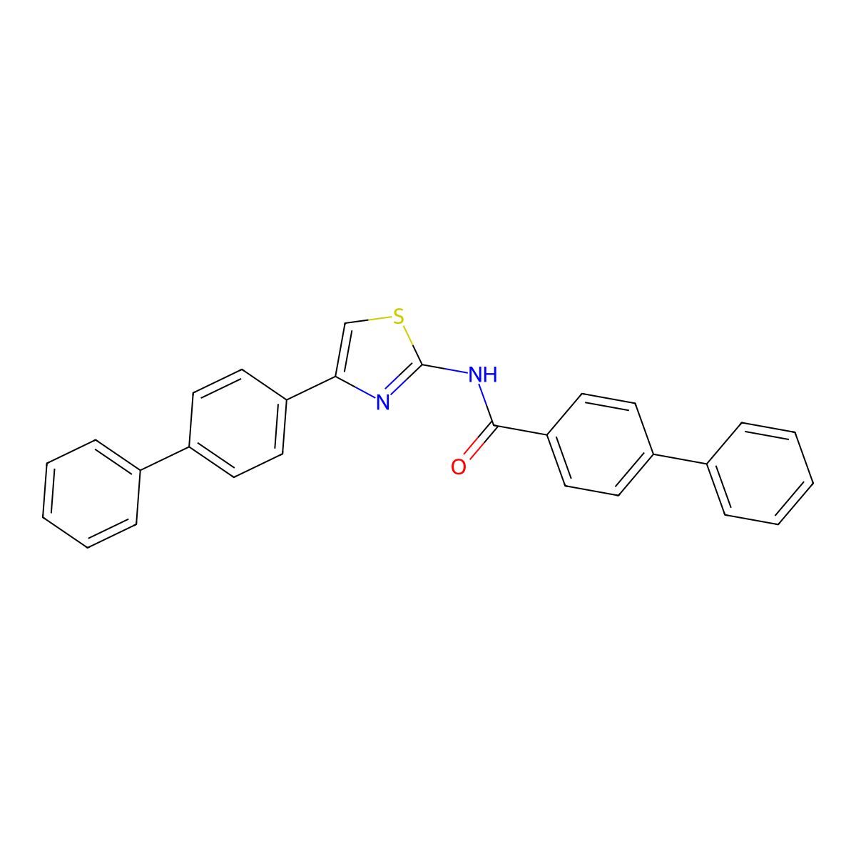 4-phenyl-N-[4-(4-phenylphenyl)-1,3-thiazol-2-yl]benzamide molecular structure, CAS 379240-18-3