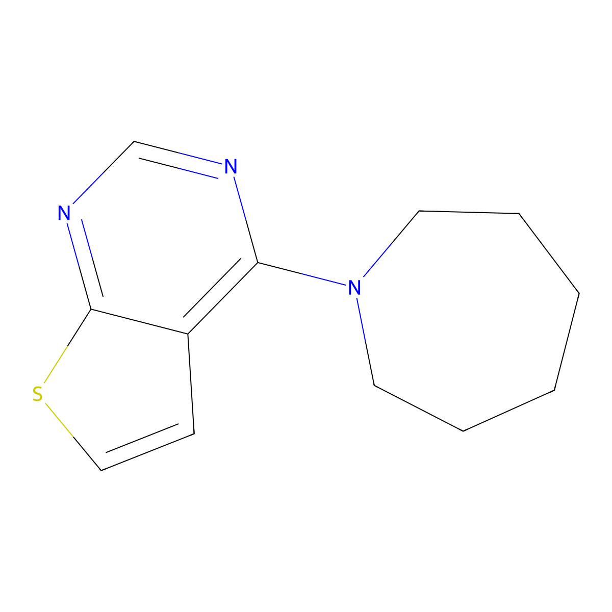 4-(Azepan-1-yl)thieno[2,3-d]pyrimidine molecular structure, CAS 379241-42-6