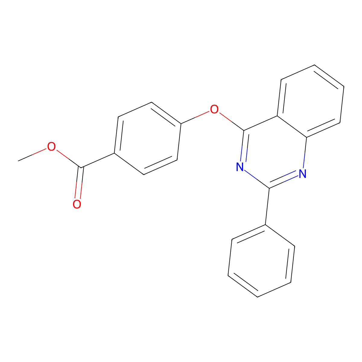Methyl 4-[(2-phenylquinazolin-4-yl)oxy]benzoate molecular structure, CAS 379242-56-5