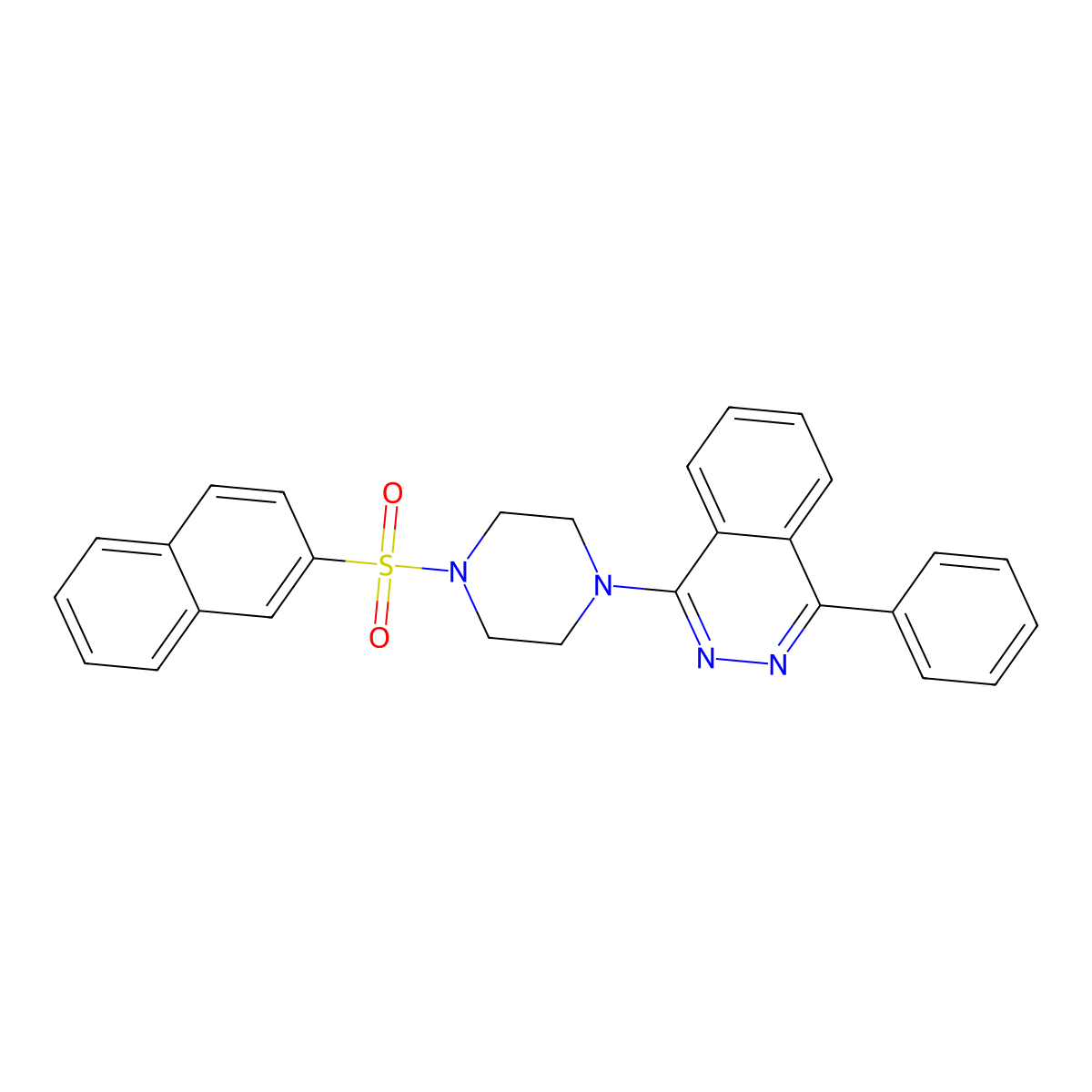 1-(2-Naphthylsulfonyl)-4-(4-phenylphthalazinyl)piperazine molecular structure, CAS 379243-15-9