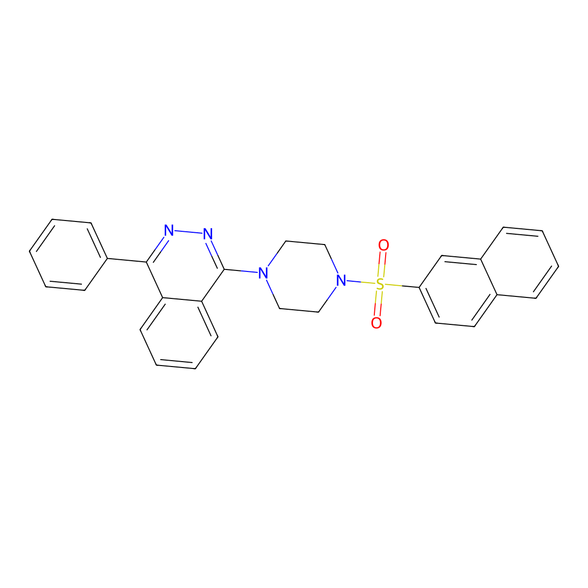 1-(2-Naphthylsulfonyl)-4-(4-phenylphthalazinyl)piperazine molecular structure, CAS 379243-15-9