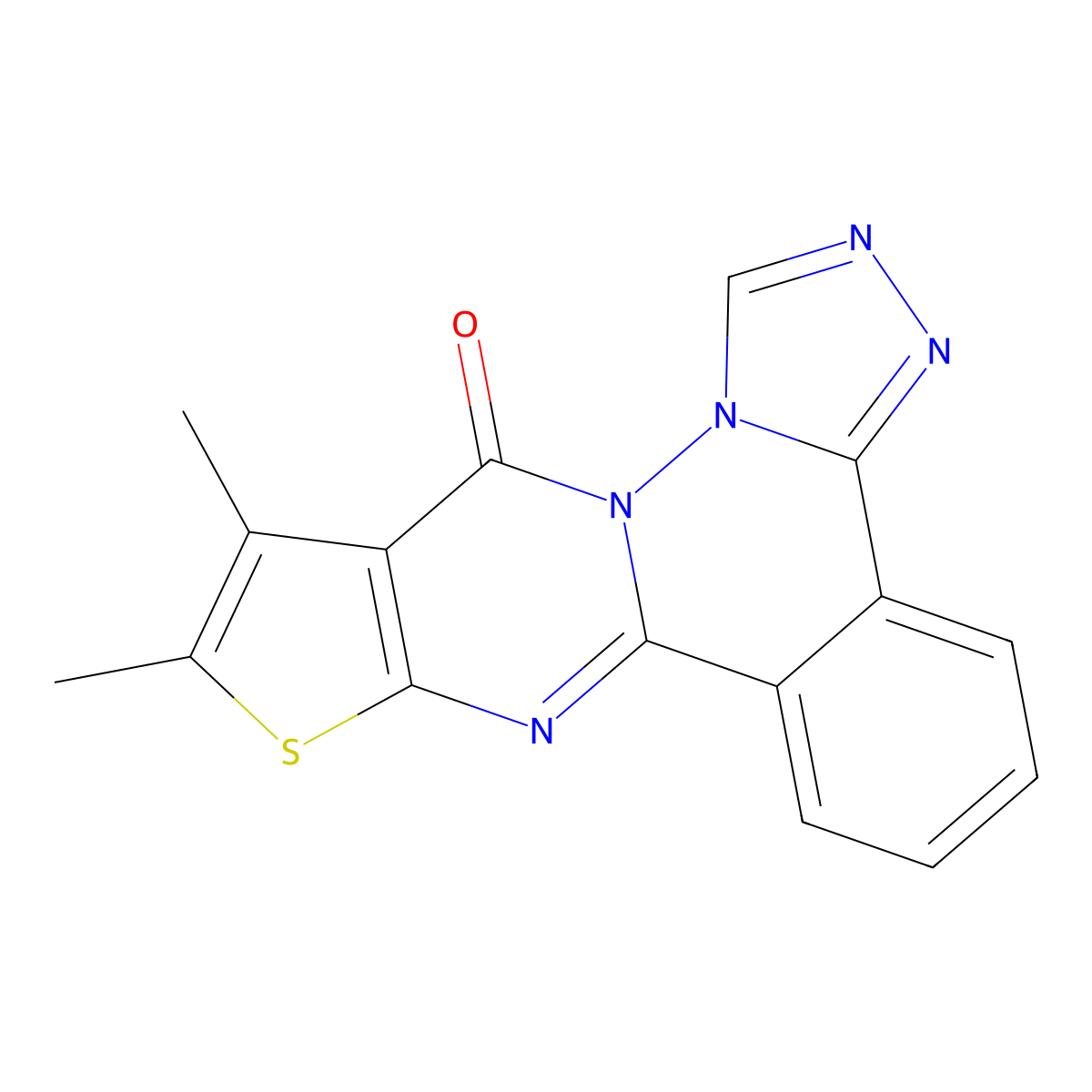 17,18-Dimethyl-16-thia-1,2,4,5,14-pentaazapentacyclo[11.7.0.0^{2,6}.0^{7,12}.0^{15,19}]icosa-3,5,7(12),8,10,13,15(19),17-octaen-20-one molecular structure, CAS 379243-71-7
