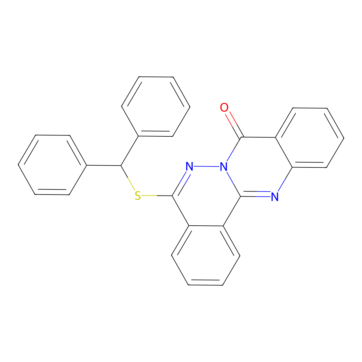 5-(benzhydrylsulfanyl)-8H-phthalazino[1,2-b]quinazolin-8-one molecular structure, CAS 379243-73-9