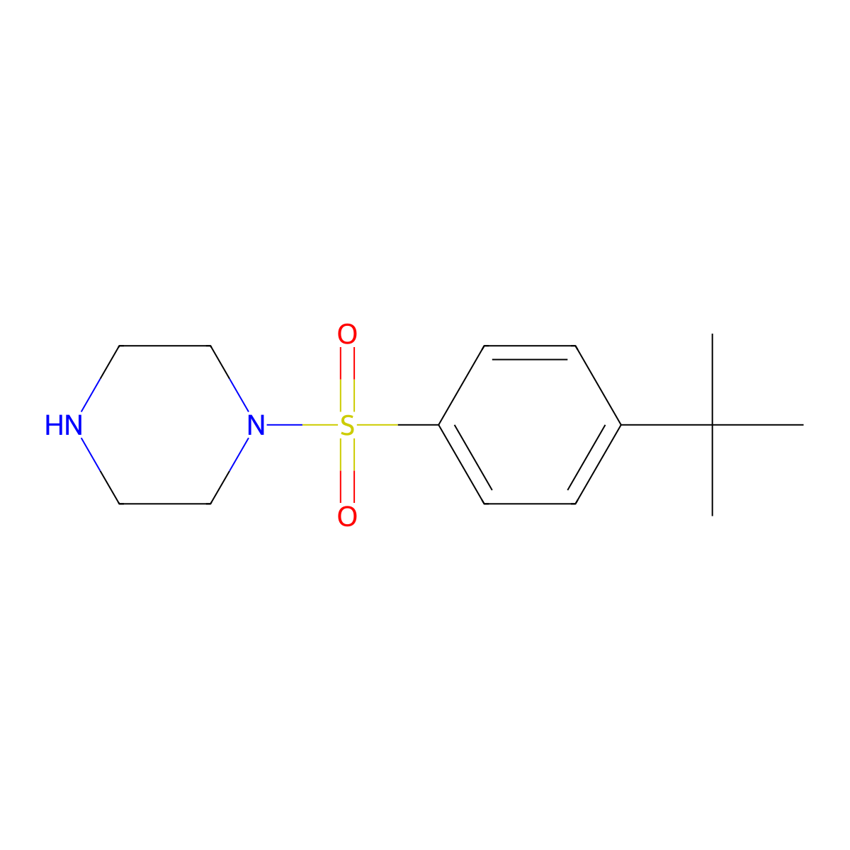1-[(4-Tert-butylphenyl)sulfonyl]piperazine molecular structure, CAS 379244-68-5