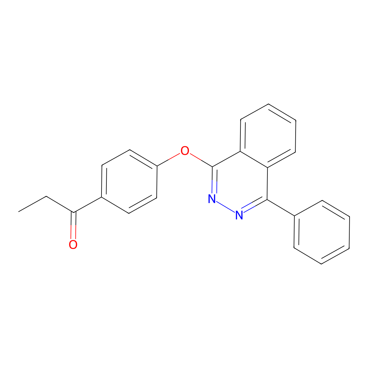 1-(4-((4-Phenylphthalazin-1-yl)oxy)phenyl)propan-1-one molecular structure, CAS 379246-14-7