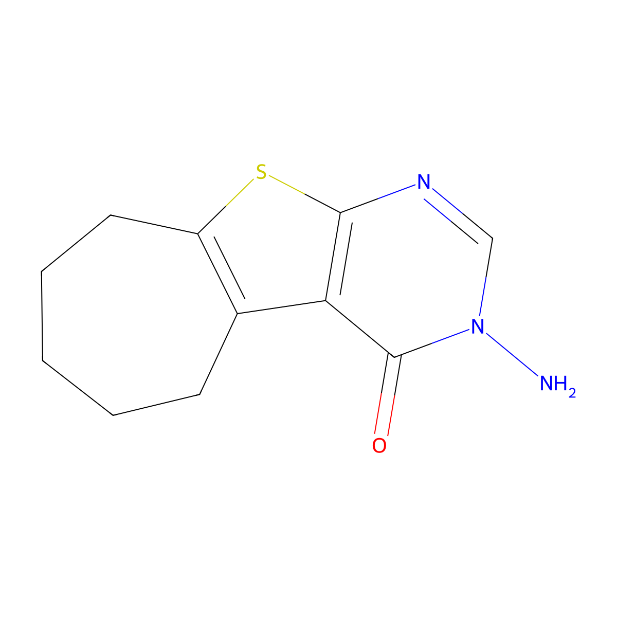 4-Amino-8-thia-4,6-diazatricyclo[7.5.0.0,2,7]tetradeca-1(9),2(7),5-trien-3-one molecular structure, CAS 379246-43-2