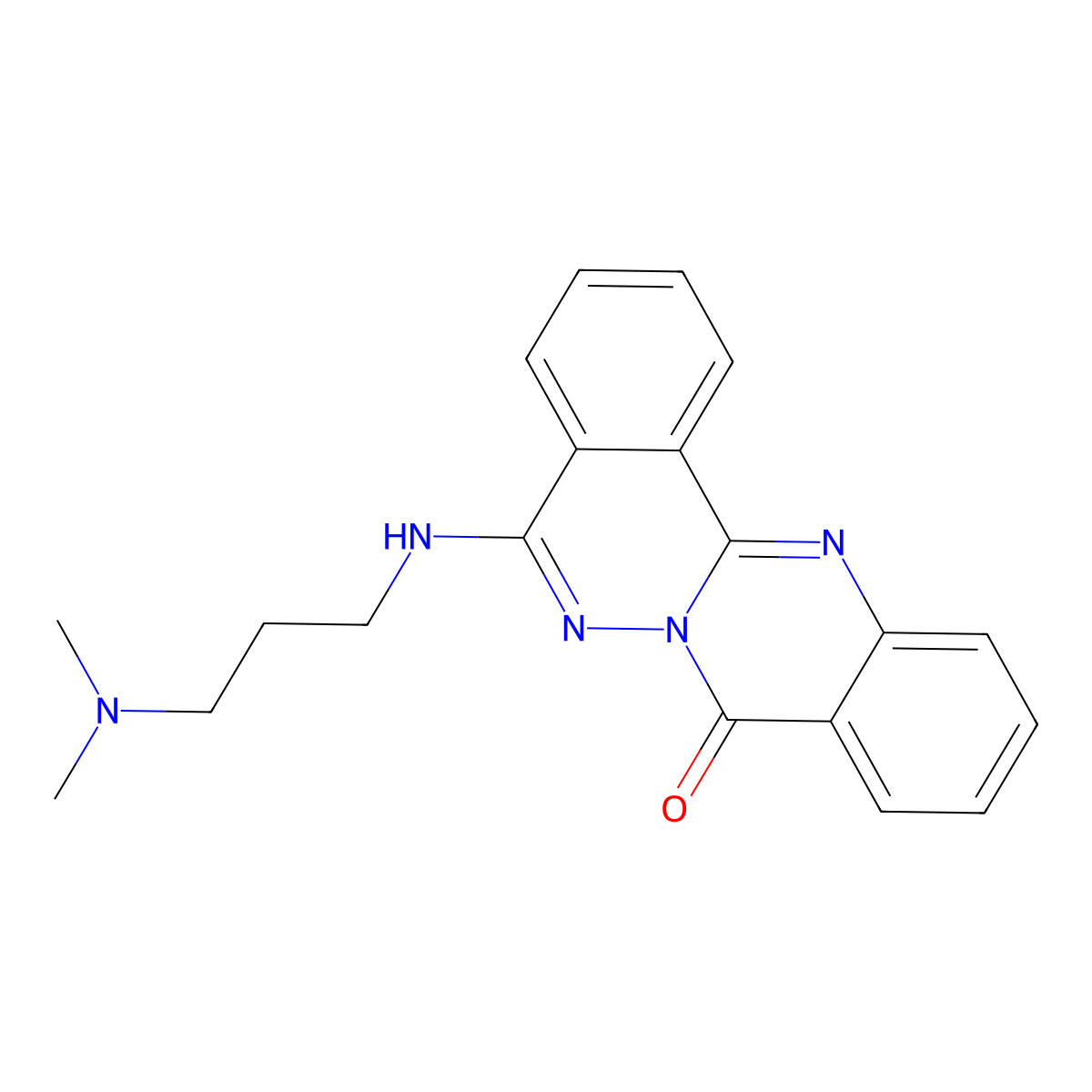 5-[3-(Dimethylamino)propylamino]quinazolino[2,3-a]phthalazin-8-one molecular structure, CAS 379247-14-0