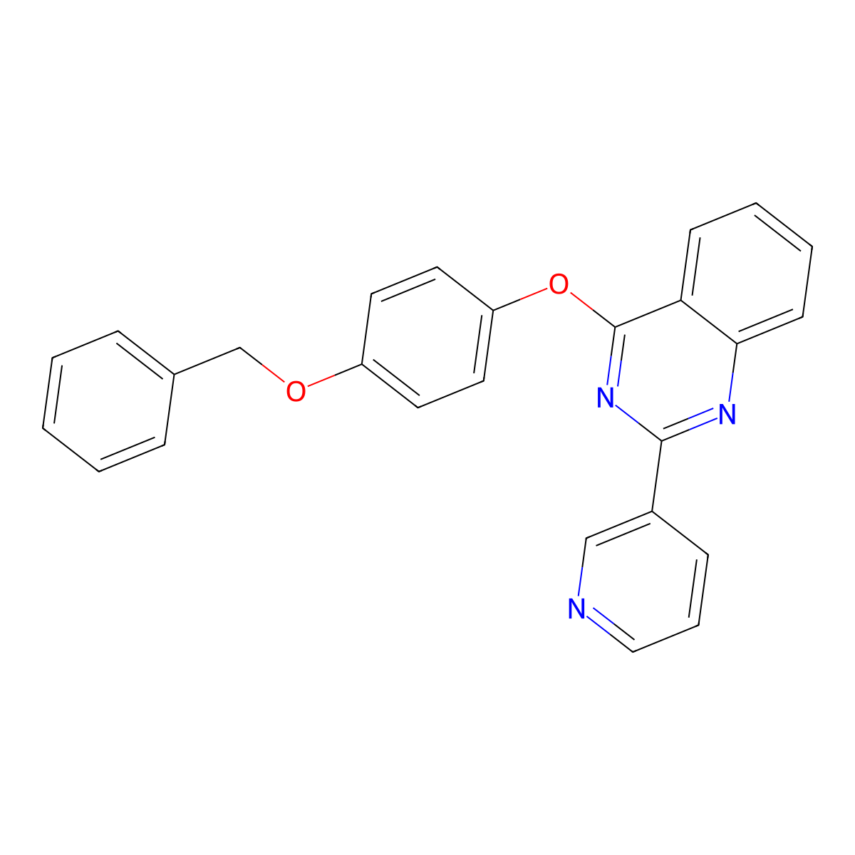4-[4-(Benzyloxy)phenoxy]-2-(pyridin-3-yl)quinazoline molecular structure, CAS 379247-96-8
