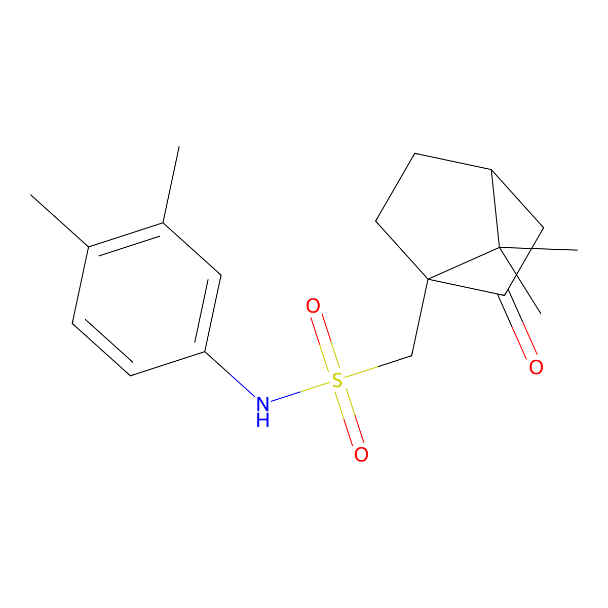 1-{7,7-dimethyl-2-oxobicyclo[2.2.1]heptan-1-yl}-N-(3,4-dimethylphenyl)methanesulfonamide molecular structure, CAS 379248-36-9