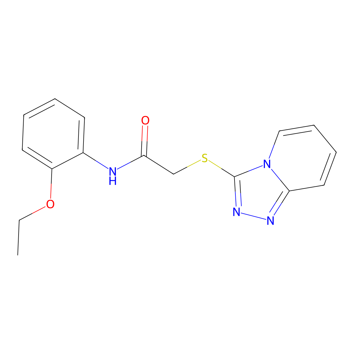 N-(2-ethoxyphenyl)-2-([1,2,4]triazolo[4,3-a]pyridin-3-ylsulfanyl)acetamide molecular structure, CAS 379249-04-4