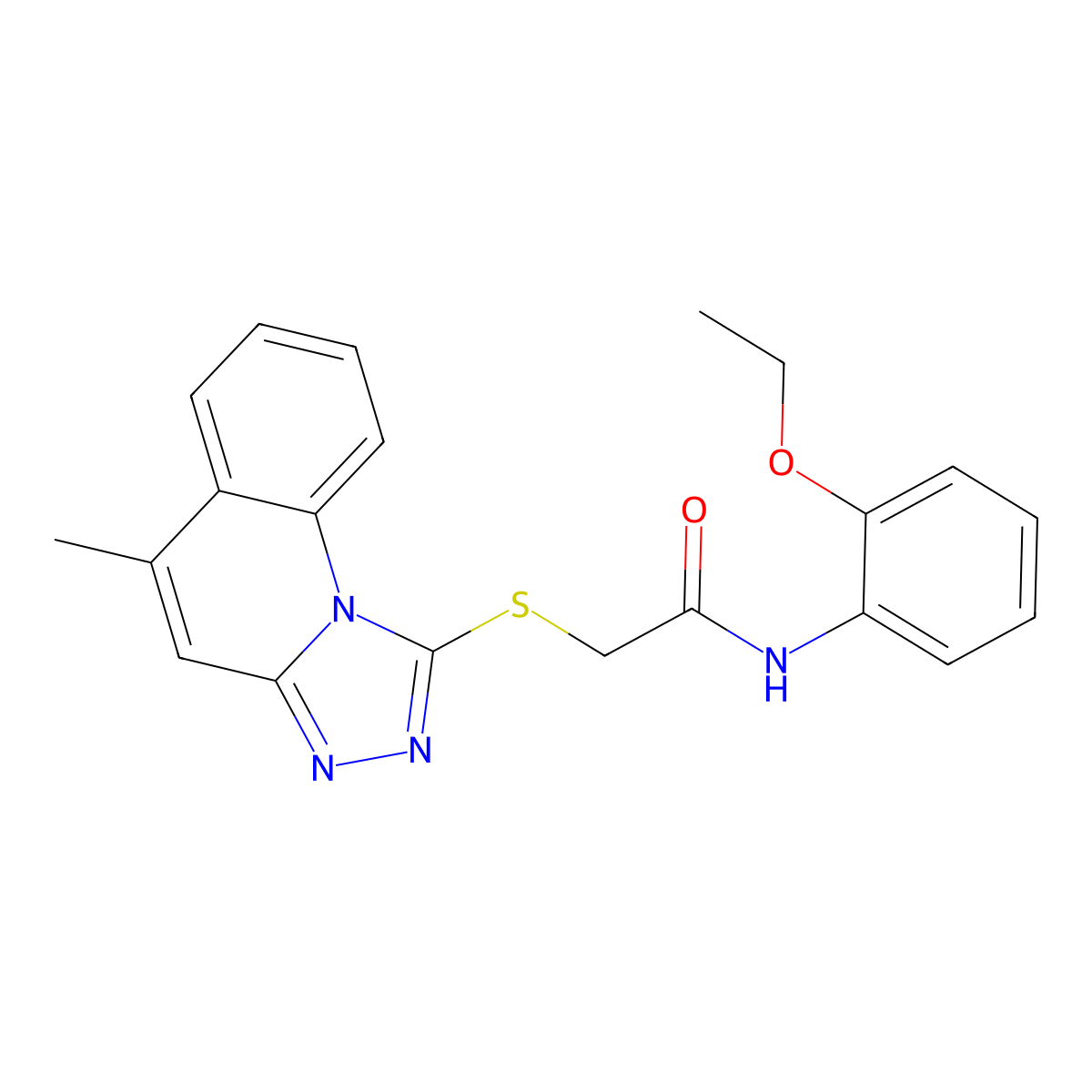 N-(2-ethoxyphenyl)-2-({5-methyl-[1,2,4]triazolo[4,3-a]quinolin-1-yl}sulfanyl)acetamide molecular structure, CAS 379249-08-8