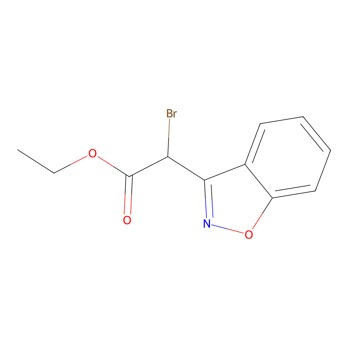 Ethyl 2-(benzo[D]isoxazol-3-YL)-2-bromoacetate molecular structure, CAS 37925-00-1