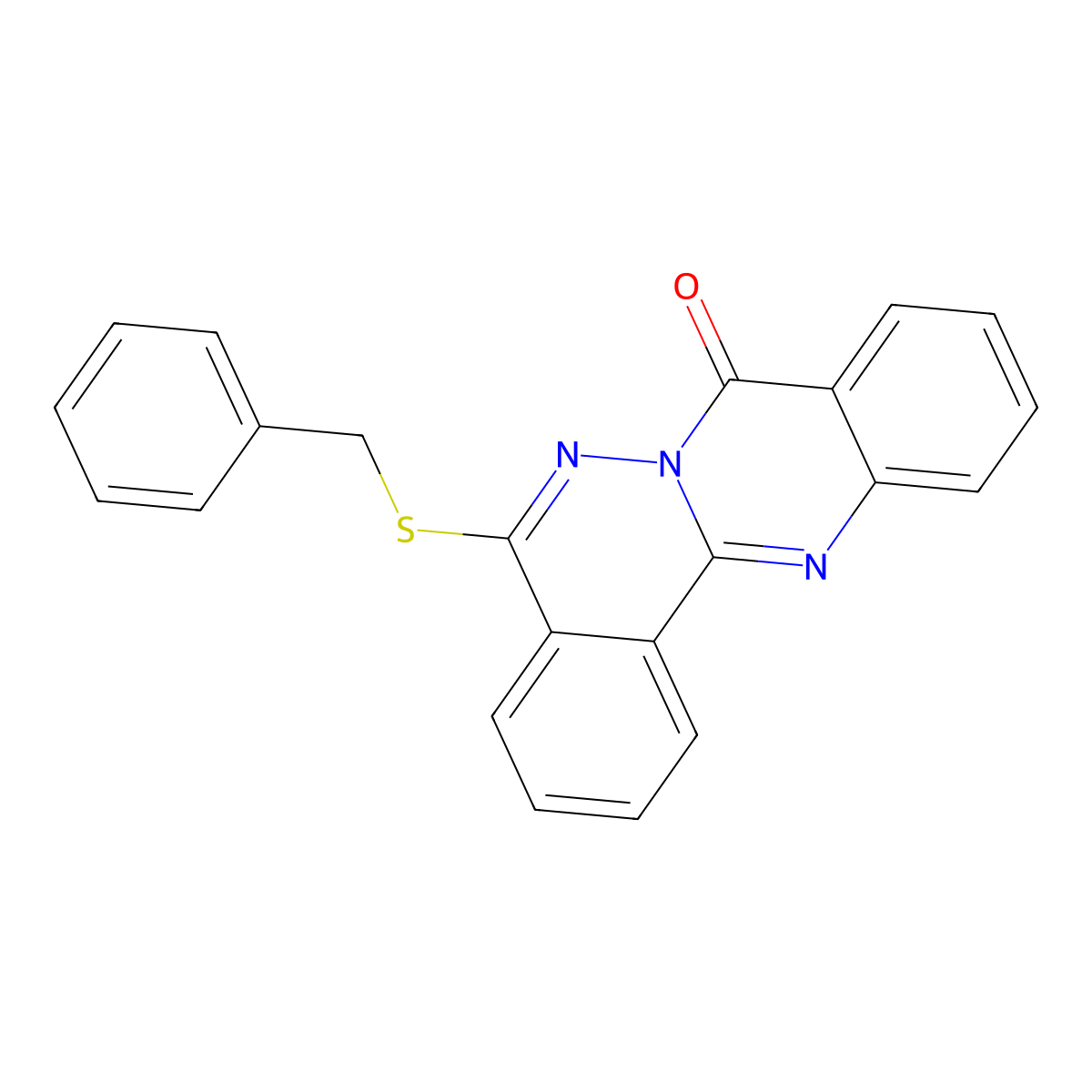 5-Benzylsulfanylquinazolino[2,3-a]phthalazin-8-one molecular structure, CAS 379250-17-6