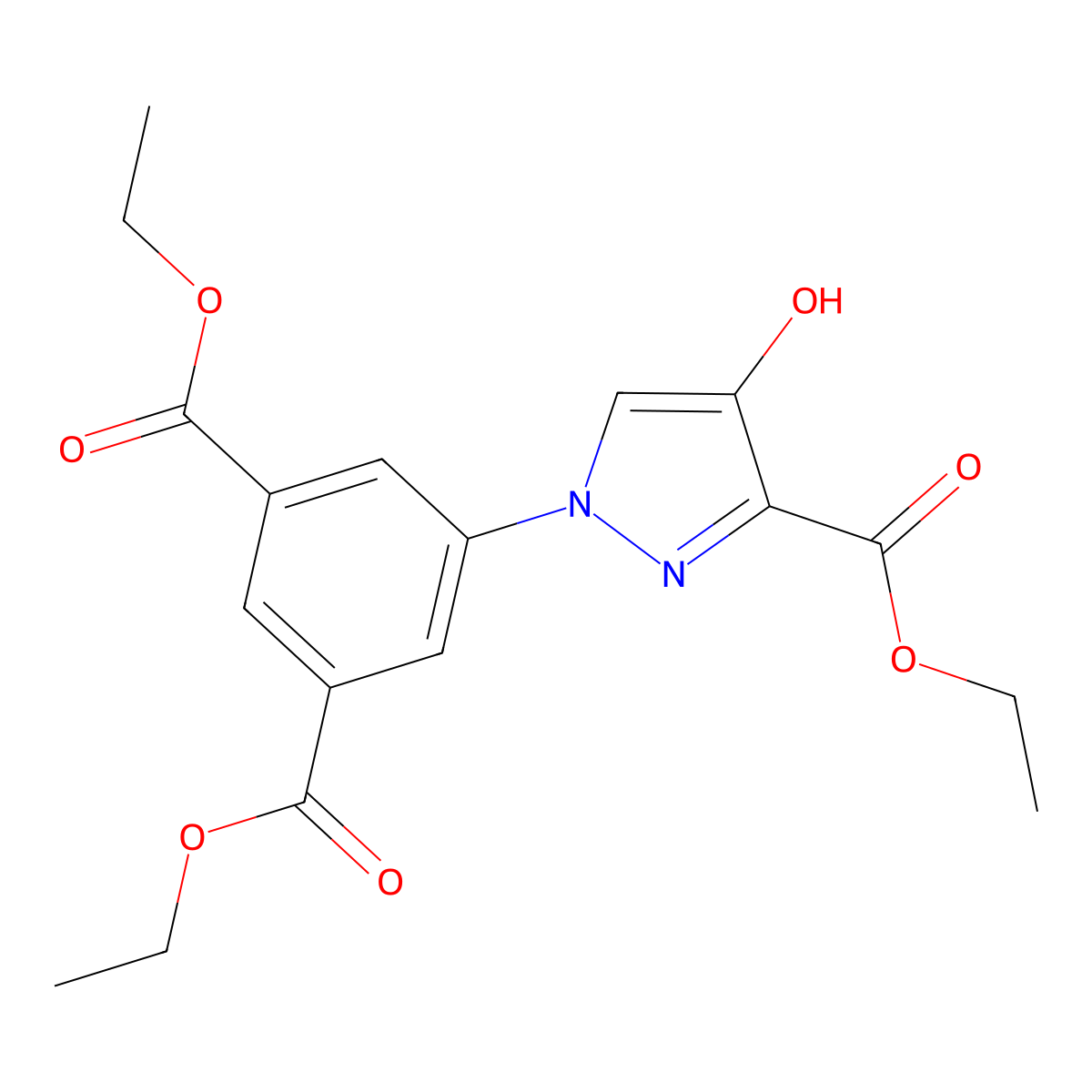 Ethyl 1-[3,5-bis(ethoxycarbonyl)phenyl]-4-hydroxypyrazole-3-carboxylate molecular structure, CAS 379250-18-7