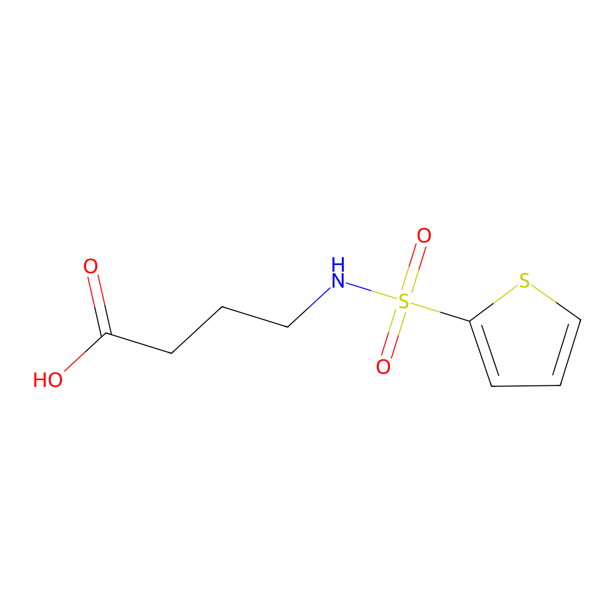 4-(Thiophene-2-sulfonylamino)-butyric acid molecular structure, CAS 379251-18-0