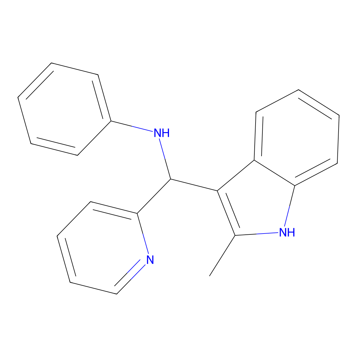 N-[(2-methyl-1H-indol-3-yl)(pyridin-2-yl)methyl]aniline molecular structure, CAS 379253-01-7