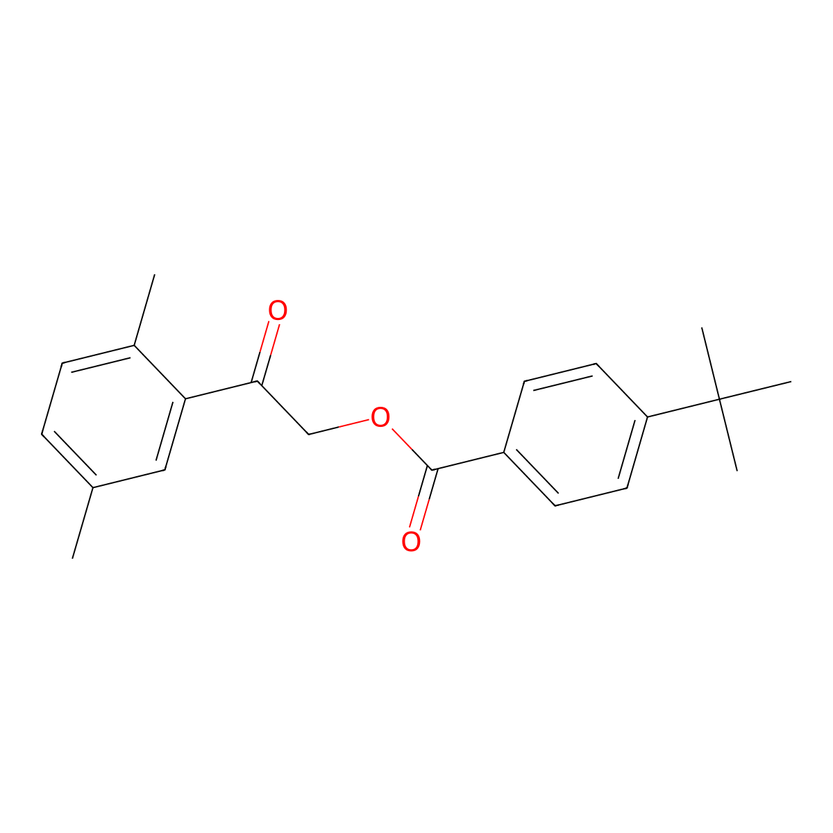 2-(2,5-Dimethylphenyl)-2-oxoethyl 4-tert-butylbenzoate molecular structure, CAS 379253-03-9