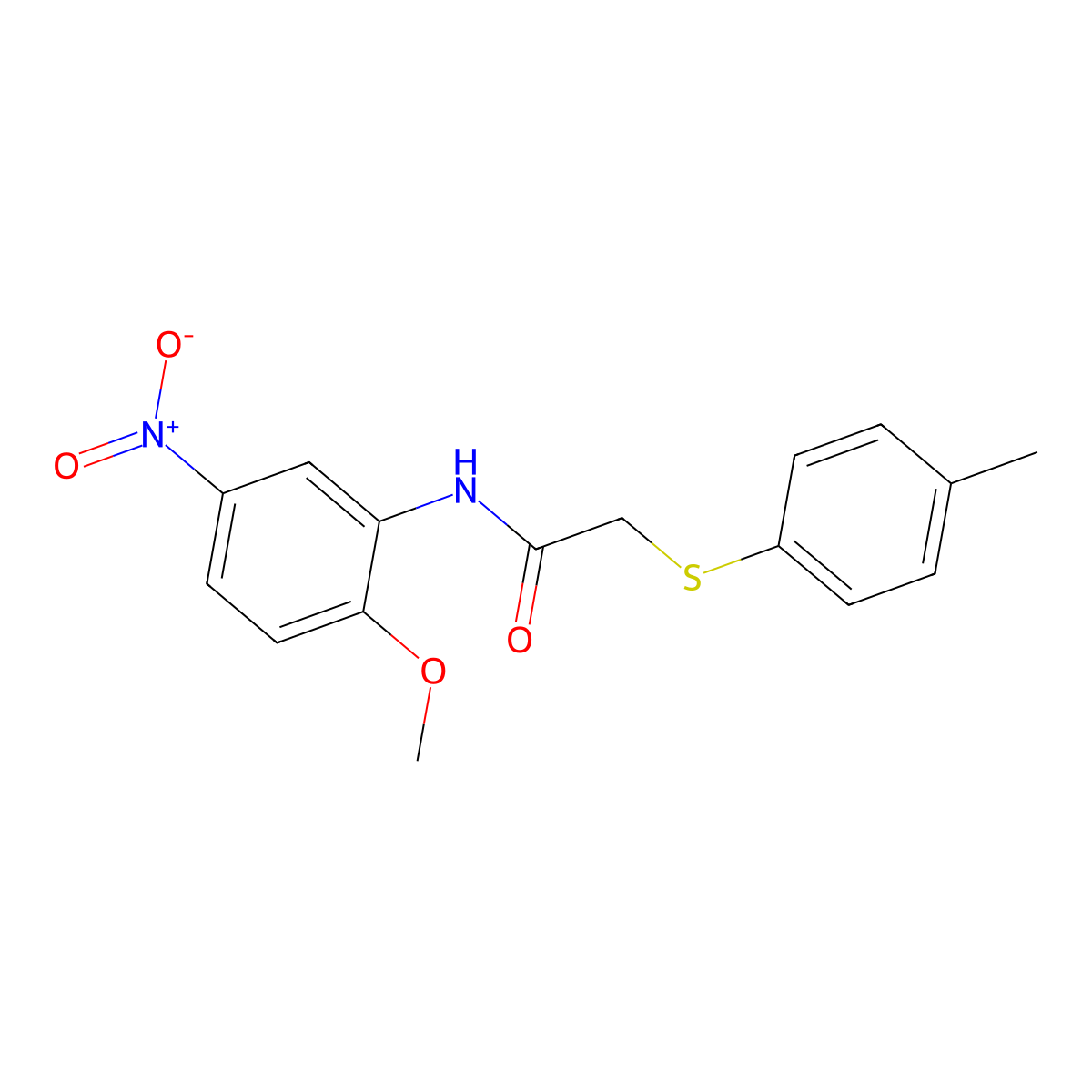 N-(2-methoxy-5-nitrophenyl)-2-[(4-methylphenyl)sulfanyl]acetamide molecular structure, CAS 379253-50-6