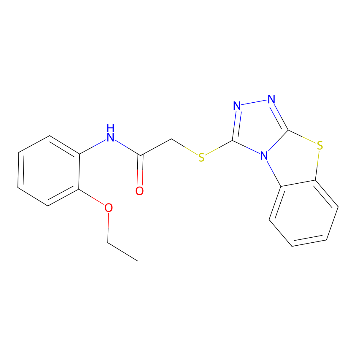 N-(2-ethoxyphenyl)-2-([1,2,4]triazolo[3,4-b][1,3]benzothiazol-3-ylthio)acetamide molecular structure, CAS 379254-06-5