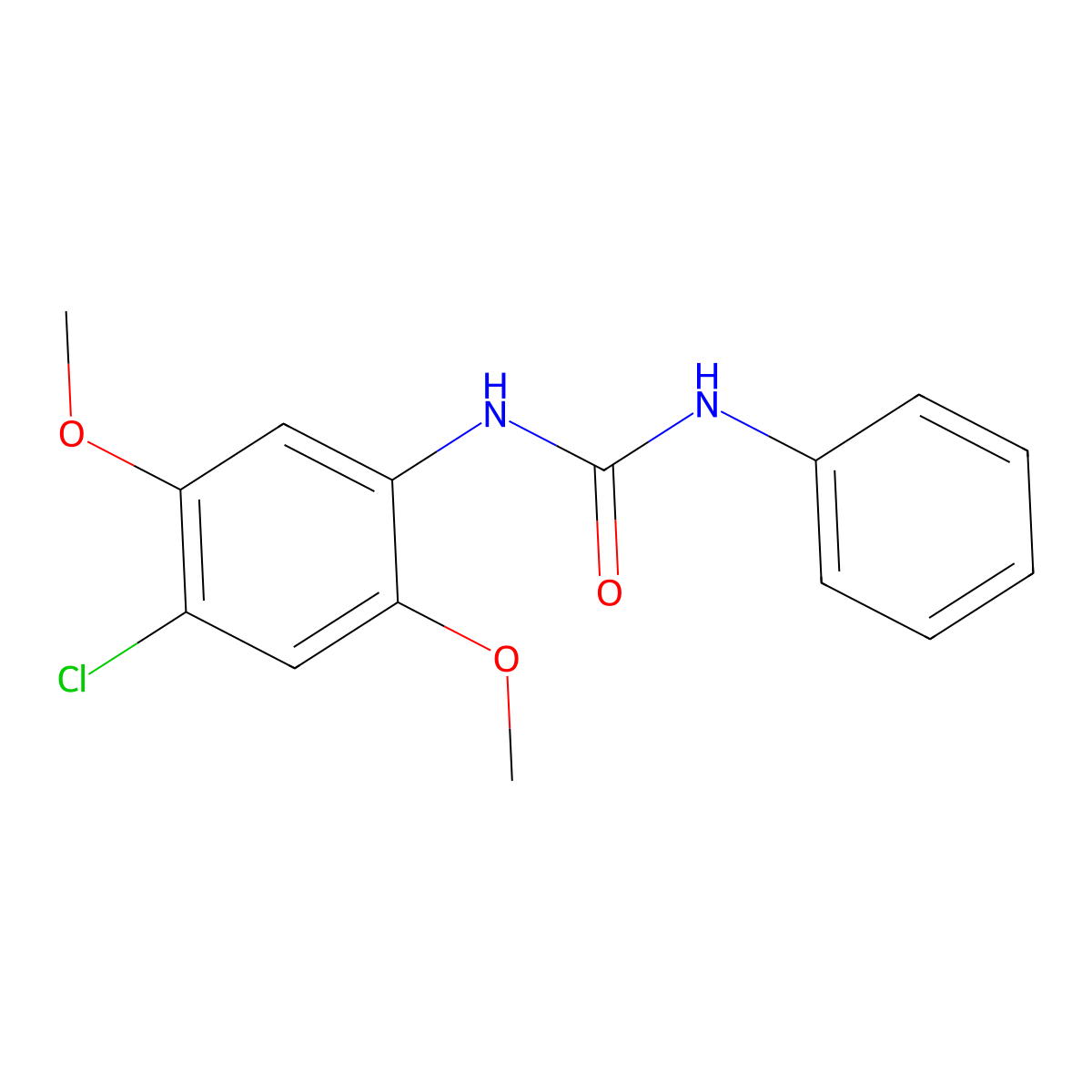 1-(4-Chloro-2,5-dimethoxyphenyl)-3-phenylurea molecular structure, CAS 379254-10-1