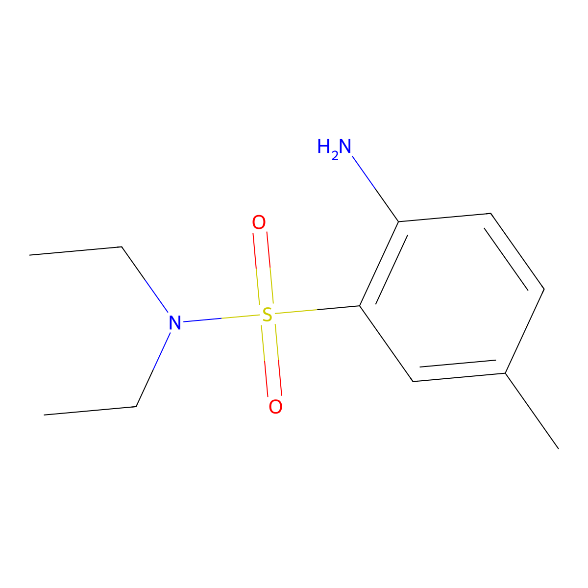 2-amino-N,N-diethyl-5-methylbenzene-1-sulfonamide molecular structure, CAS 379254-18-9