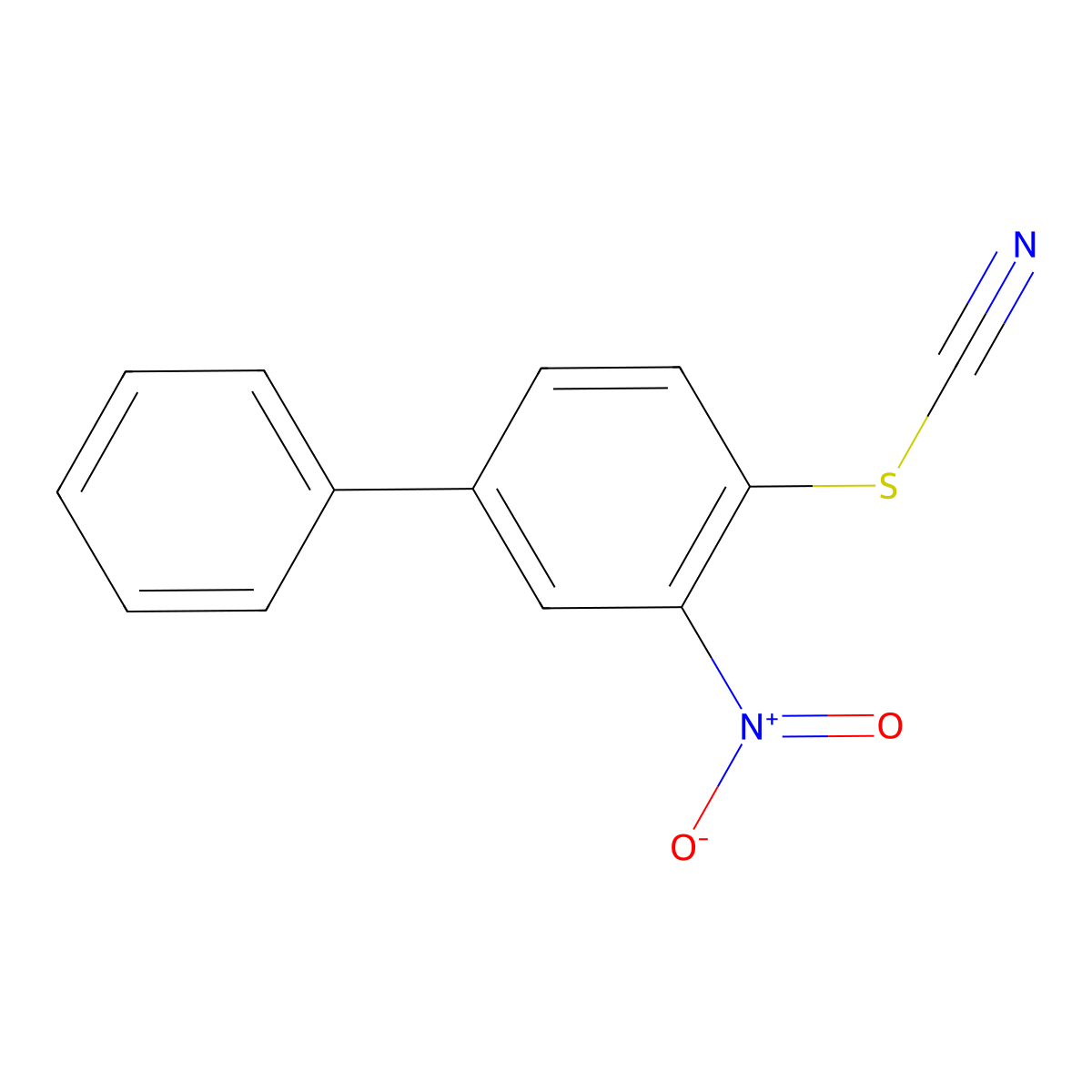 [(2-Nitro-4-phenylphenyl)sulfanyl]formonitrile molecular structure, CAS 379254-19-0