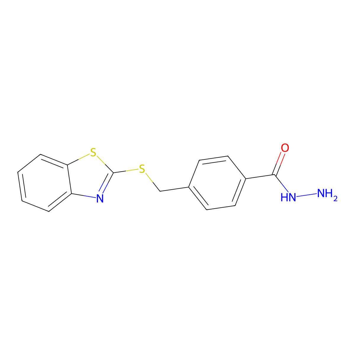 4-[(1,3-Benzothiazol-2-ylsulfanyl)methyl]benzohydrazide molecular structure, CAS 379254-34-9