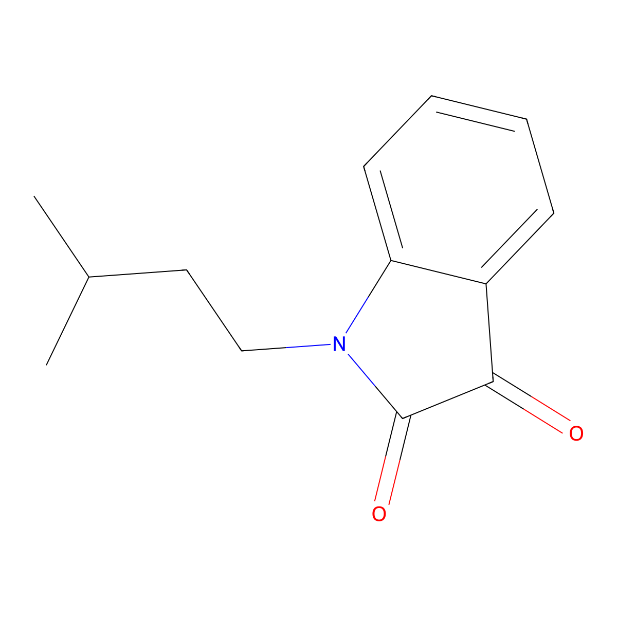 1-(3-methylbutyl)-1H-indole-2,3-dione molecular structure, CAS 379254-50-9