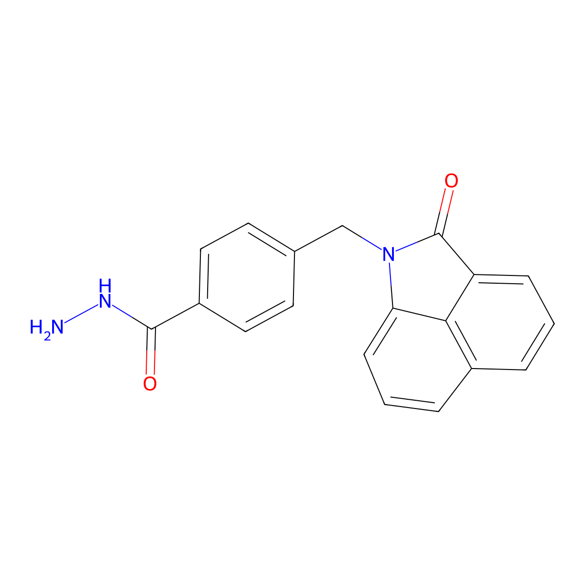 4-((2-Oxobenz(cd)indol-1(2H)-yl)methyl)benzoic acid hydrazide molecular structure, CAS 379254-51-0